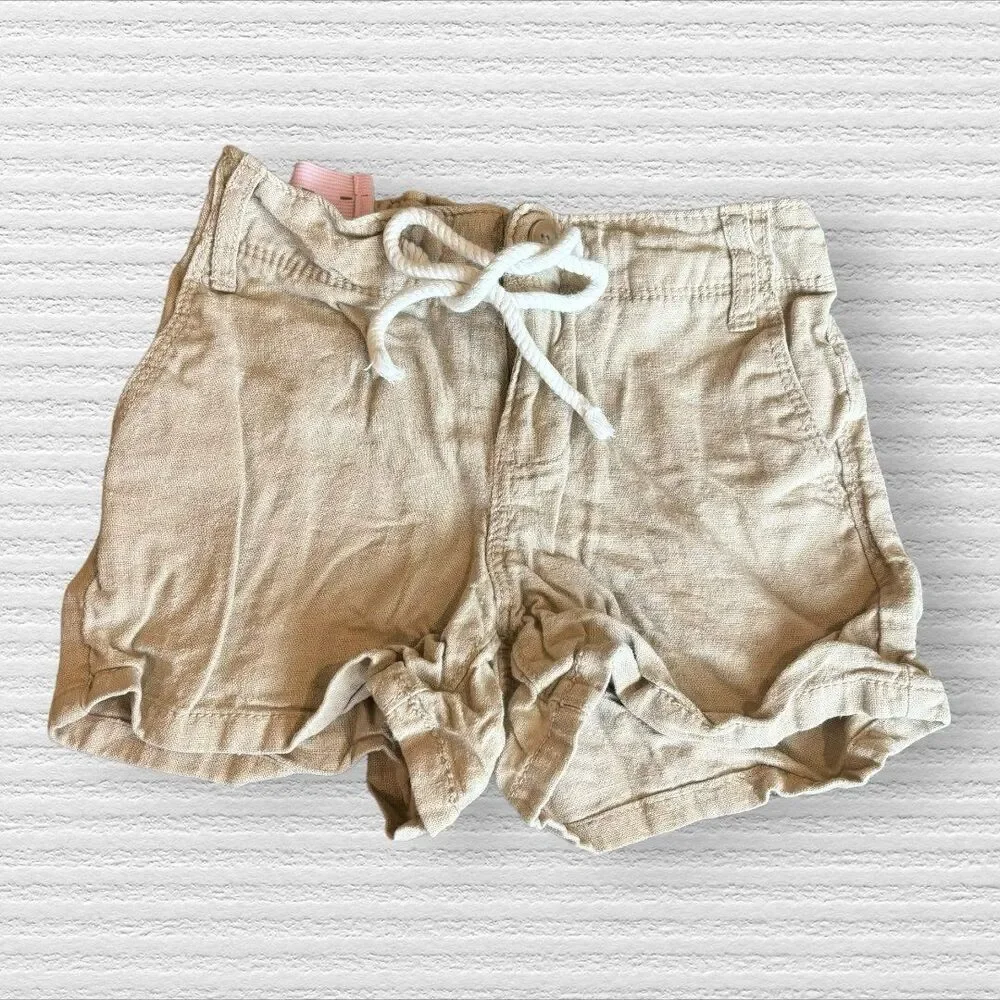 Old Navy Size 6 Khaki Summer Linen School Uniform Shorts